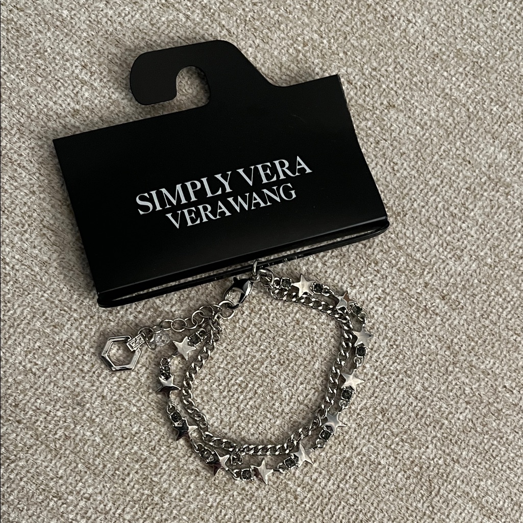 Simply Vera Vera Wang Silver Star Link Layered Bracelet 50$